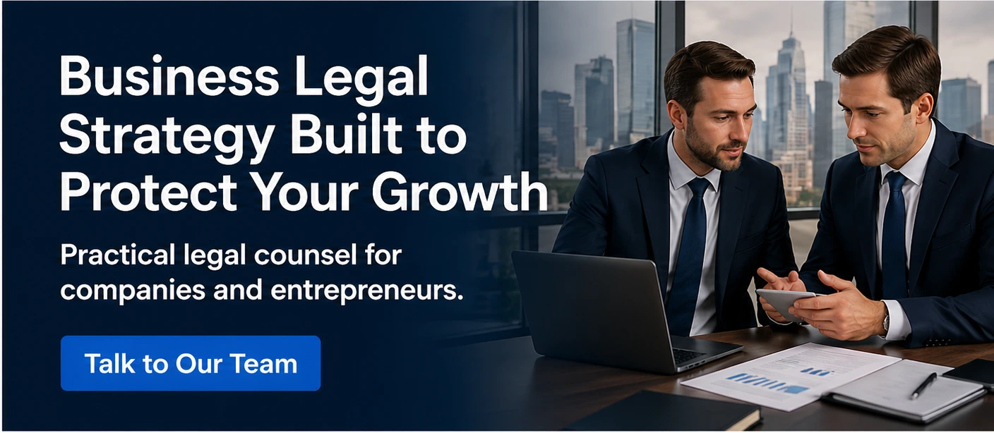 Premium plan law firm social media post example — Business Law