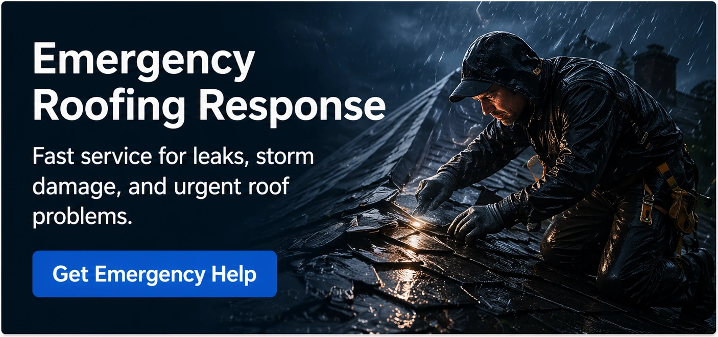 Premium plan roofing company social media post example — Emergency Roofing