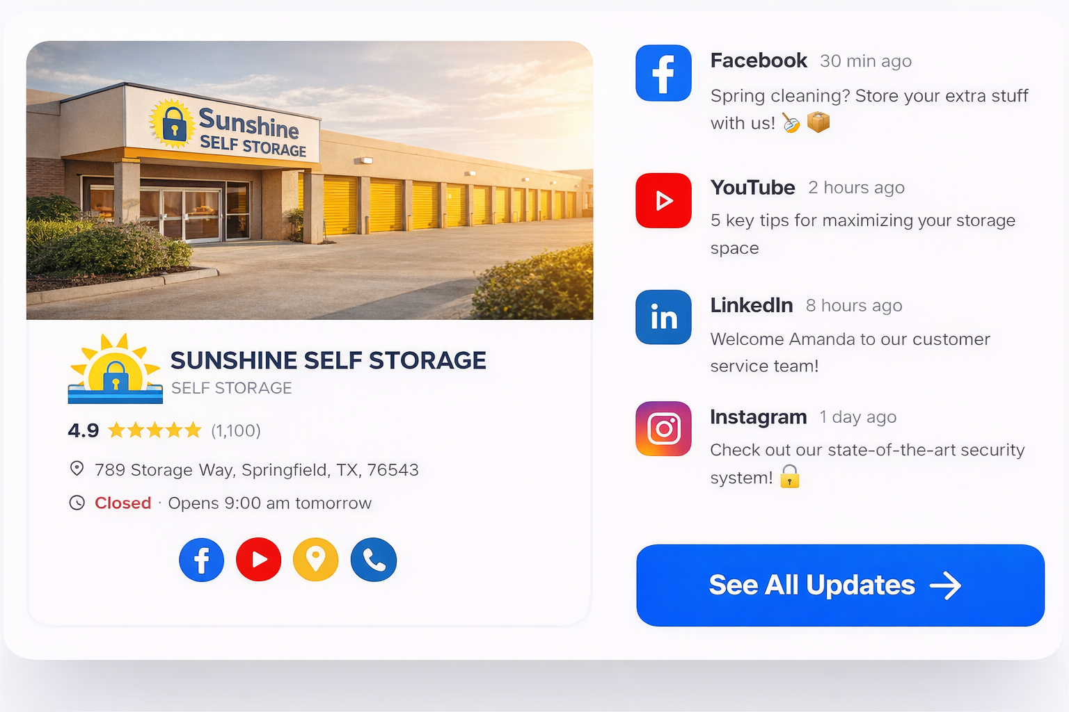 Local Knoxville-area communities served by SocialNex automated social media posting
